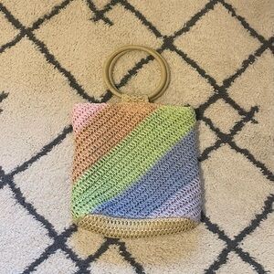 Multicolor Crochet Tote Bag
